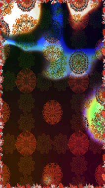 Düz çiçek öğeleri tasarım. Bahar Tema Dikişsiz desen arka plan rengi. Güzel kumaş deseni. Raster çizimde sorunsuz çiçek desenli.