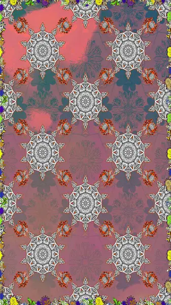 Yumuşak pamuk tasarımı. Raster 'ın taze dokusu. Yumuşak fayans. Klasik çiçek desenli. Paketleme, tekstil, duvar kağıdı için kusursuz çiçek arkaplanı.