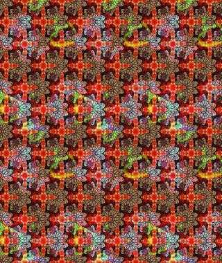 Düz Çiçek Elementleri Tasarımı. Raster illüstrasyonundaki çiçek desenli çizim. Renkli Bahar Teması eskiz kalıbı. Güzel kumaş deseni.