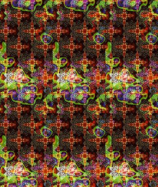 Küçük çiçekte güzel bir desen. Moda baskıları için zarif bir şablon. Robot resim. Çiçekli yaz çiçekleri. Motley illüstrasyonu. Küçük renkli çiçekler..