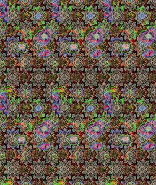 Raster illüstrasyonu. Çizim çiçek deseni duvar kâğıdı olarak kullanılabilir. Gri renkli çiçekler.