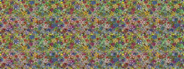 Yeşil ve nötr renklerde çiçekler. Çiçekli karalama şeklinde Raster çiçek deseni. Nazikçe, güzel çiçek arkaplanı..