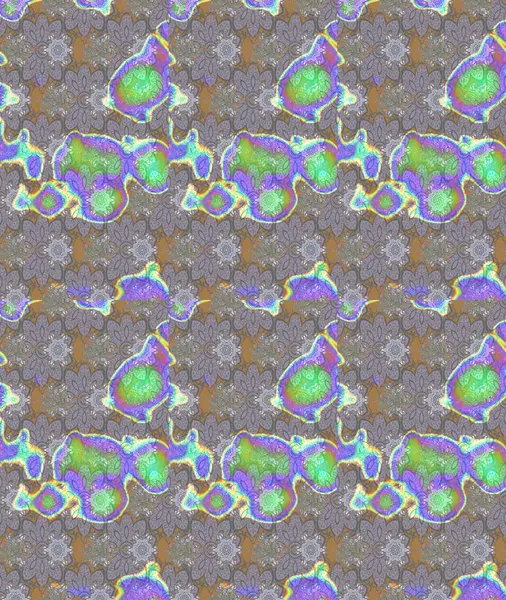 Renkli Bahar Teması eskiz kalıbı. Çiçek deseni. Düz Çiçek Elementleri Tasarımı. Raster çizimi. Güzel kumaş deseni..