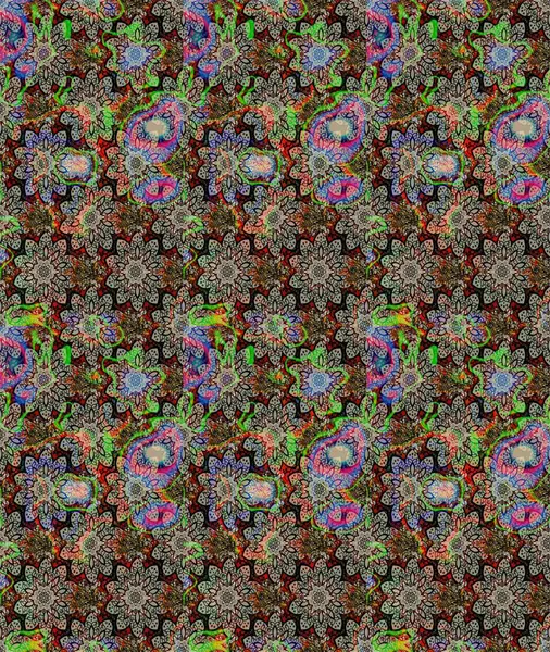 Raster illüstrasyonu. Çizim çiçek deseni duvar kâğıdı olarak kullanılabilir. Gri renkli çiçekler.