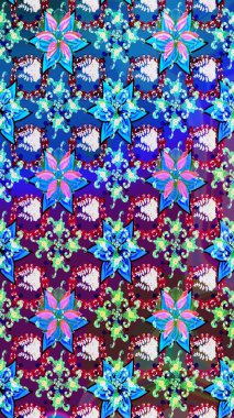 Düz Çiçek Elementleri Tasarımı. Çiçekli çiçek deseni, suluboya. Mavi renkli çiçekler. Renkli Bahar Teması eskiz kalıbı. Raster illüstrasyonu.