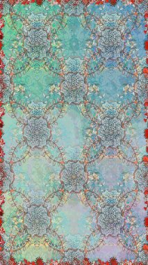 Çiçekli karalama şeklinde Raster çiçek deseni. Tarafsız renklerde çiçekler. Yumuşak, bahar çiçekli arka plan.