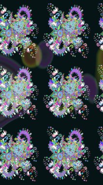 Çiçekler suluboya eskiz deseni. Raster Stili kumaş deseni.