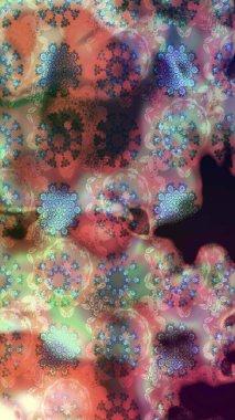 Raster Çiçek İllüstrasyonu 'nun şirin tekstili. Tarafsız renklerde etnik çiçeklerle zarif bir eskiz..