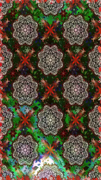 Çiçekli karalama şeklinde Raster çiçek deseni. Gri ve yeşil renkli çiçekler. Yumuşak, bahar çiçekli arka plan.