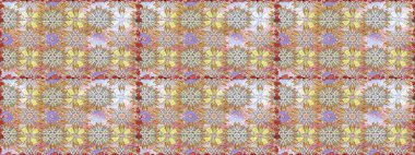 Çiçeklerle suluboya desenli çiçek deseni. Raster illüstrasyonu. Tarafsız ve bej renkli güzel tekstil.