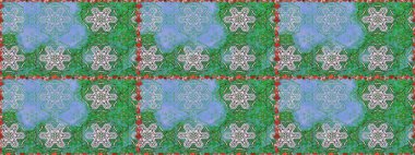 Etnik Mandala süsü. Kızılderili desenli desenli desenli şal deseni. Raster Henna dövme stili. Tekstil, tebrik kartı, boyama kitabı, telefon kılıfı baskısı için kullanılabilir.