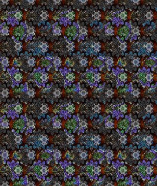 Renkli Bahar Teması eskiz kalıbı. Düz Çiçek Elementleri Tasarımı. Raster Modaya uygun kumaş deseni. Siyah renkli şirin çiçek deseni.