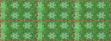 Küçük yeşil ve nötr çiçeklerle oldukça eski bir besin torbası deseni. Tekstil, kumaş, kapaklar, duvar kağıtları, baskı, naylon, yapıştırma, örgü, dekupaj için çiçeksiz arkaplan.