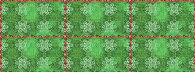 Millefleur 'lar. Tekstil, kumaş, kapaklar, duvar kağıtları, baskı, naylon, yapıştırma, örgü, dekupaj için çiçeksiz arkaplan. Oldukça eski bir besin torbası deseni. Küçük yeşil, nötr, çiçekler.