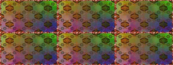 Kahverengi ve yeşil çiçekli kusursuz desen, suluboya çiçek deseni, sevimli çiçek, duvar kağıdı, kart veya kumaş için fayanslı. Raster - stok.