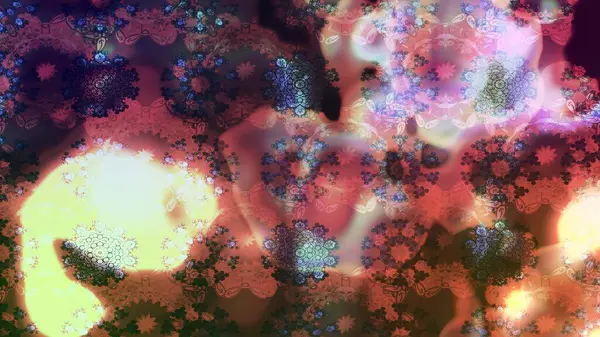 Kahverengi renkli çiçekler. Raster illüstrasyonu. El çizimi çiçekli soyut çizim deseni.