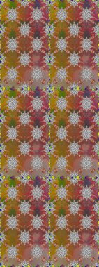 Modern çiçek arkaplanı. Parlak renkli çiçekleri ve kahverengi renkli yaprakları olan kusursuz çiçek desenleri. Halk tarzı. Moda baskıları için zarif bir şablon.