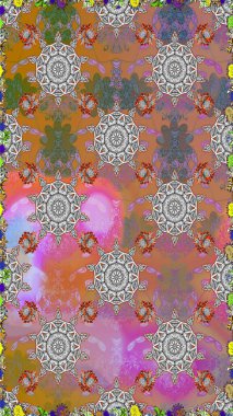 Güzel kumaş deseni. Kusursuz raster deseni. Çiçek arka planı.