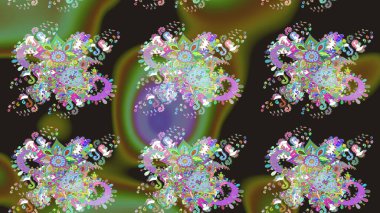 Moda baskıları için zarif bir şablon. Halk tarzı. Modern çiçek arkaplanı. Parlak renkli çiçekleri ve gri yaprakları olan muhteşem bir çiçek deseni..