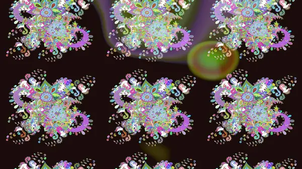 Gri renkler ve parlak çiçekler üzerine soyut çizim deseni. Küçük çiçekte hoş bir çiçek deseni var. Çiçek elementli zarif raster dokusu..