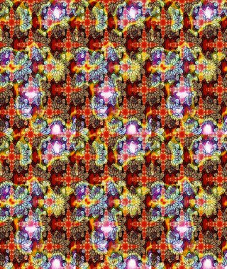Raster Şirin kumaş deseni. Düz Çiçek Elementleri Tasarımı. Eskiz klasiği. Renkli Bahar Teması çizim şablonu.