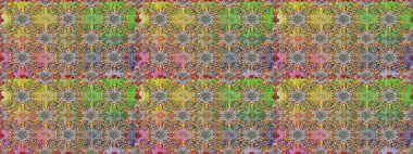 Çiçeklerle suluboya desenli çiçek deseni. Raster illüstrasyonu. Gri ve nötr renklerde Asyalı tekstil.