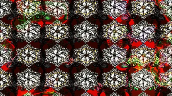 Siyah renklerde. Raster illüstrasyonu. Çiçek. Taslak dekoratif arka plan, çiçek mandala.