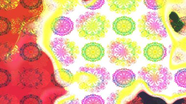 Çiçekli karalama şeklinde Raster çiçek deseni. Yumuşak, bahar çiçekli arka plan. Sarı renkte çiçekler.