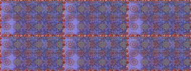 Raster illüstrasyonunda kusursuz çiçek deseni. Mor ve kahverengi renkte çiçekler.