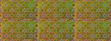 Çiçekli karalama şeklinde Raster çiçek deseni. Yumuşak, bahar çiçekli arka plan. Yeşil ve kahverengi renkte çiçekler.