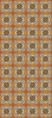 Raster altın desen. Doğu tarzı arabesk. Altın elementli bej ve kahverengi renkler. Kusursuz altın desenli bukleler. Raster illüstrasyonu.