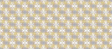 Kusursuz klasik raster altın desenli. Geleneksel oryantasyon süsü. Gri, nötr ve bej renklerde altın elementlerle kusursuz desen. Raster illüstrasyonu. Klasik vintage arkaplan.