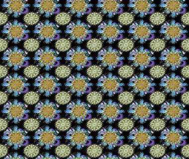 Kusursuz. Moda baskıları için zarif bir şablon. Çiçekli bahar çiçekleri. Motley illüstrasyonu. Küçük çiçekte güzel bir desen. Küçük renkli çiçekler..