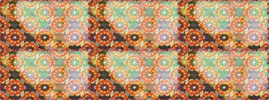 Raster oryantal süs. Altın elementlerle nötr renklerde altın desen. Kusursuz altın desen.