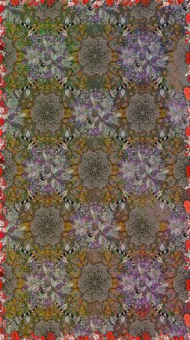 Kahverengi renkli çiçekler. Yumuşak, bahar çiçekli arka plan. Raster çiçek desenli ve çiçekli..