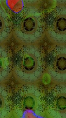 Raster illüstrasyonu. Yeşil renkte güzel bir tekstil. Suluboya çiçekli çiçek deseni.