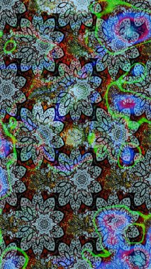 Sketch pattern with fantasy flowers, natural wallpaper, floral decoration curl illustration. Home decor. Paisley print hand drawn elements.