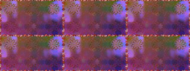 Raster illüstrasyonunda kusursuz çiçek deseni. Suluboya tarzında mor renkte çiçekler.