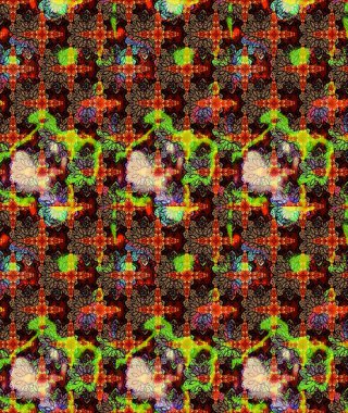 Raster Hip kumaş deseni. Eskiz Vintage Çiçek Deseni.