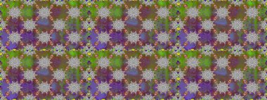 Raster illüstrasyonunda kusursuz çiçek deseni. Gri ve kahverengi renkte çiçekler.