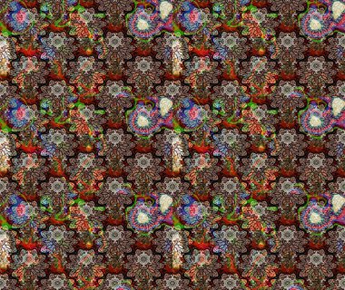 Çizim raster deseni. Güzel kumaş deseni. Çiçek arka planı.