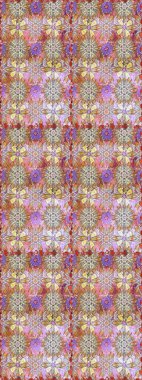 Elle çizilmiş çiçek desenli Raster çizimi. Tekstil, kumaş, ambalaj, hatıra defteri için hoş bir çiçek arkaplanı. Çocuksu tasarım. Tarafsız ve kahverengi arkaplanda.