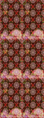 On brown and neutral colors in watercolor style. Raster illustration. Seamless spring pattern with little flowers.