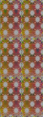 Güzel kumaş deseni. Renkli Yaz Temalı Kusursuz Arkaplan. Raster Illustrasyon 'da moda olmayan çiçek deseni. Düz Çiçek Elementleri Tasarımı.