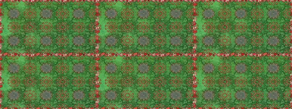 Zarif, parlak ve pürüzsüz yeşil ve kahverengi çiçek desenli tasarım. Raster. Sabıka baskıları, bebek kıyafetleri, duvar kâğıtları, paket kutuları vb..