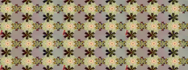 Raster illüstrasyonu. Raster deseni. Patlayan çiçekler soyut olarak yerleştirilmiş. Gri renkte bahar çiçekleri..