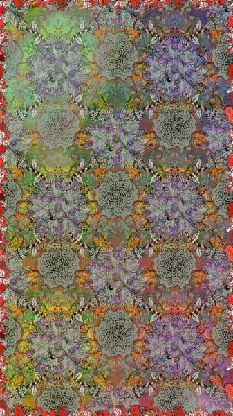 Raster güzel kumaş deseni. Soyut zerafet çiçek arka plan ile seamless modeli.