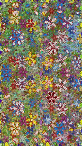 El çizimi, soyut ve süslü elementler. Yaz çiçekleri teması. Suluboya resim taklit Raster çizimi. Klasik çiçekler. Yeşil ve tarafsız renkler.