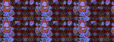 Düz Çiçek Elementleri Tasarımı. Çiçeksel fantezi tasarımı ve parlak bir arka plan çizimi. Renkli Bahar Teması çizim şablonu.