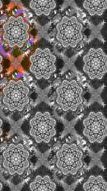 Raster suluboya çiçek deseni, narin çiçekler, gri çiçekler, tebrik kartı şablonu. Güzel kumaş deseni.